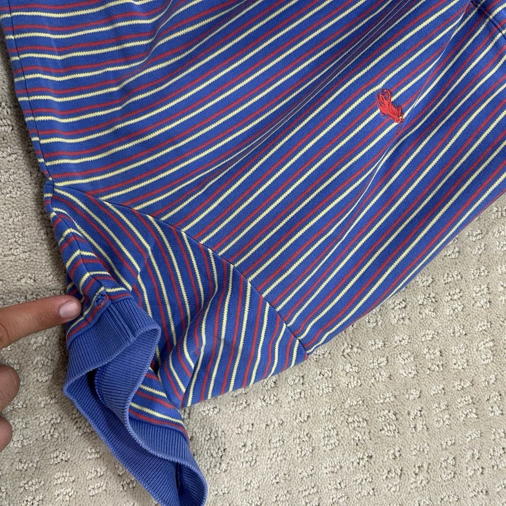 Polo By Ralph Lauren Men's Large Striped Polo Purple Blue